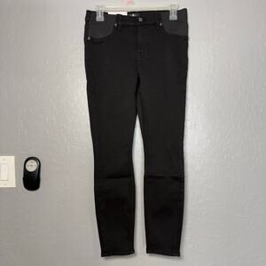 7 for All Mankind Women's [Maternity] the Ankle Skinny Fit Jeans, Black 25